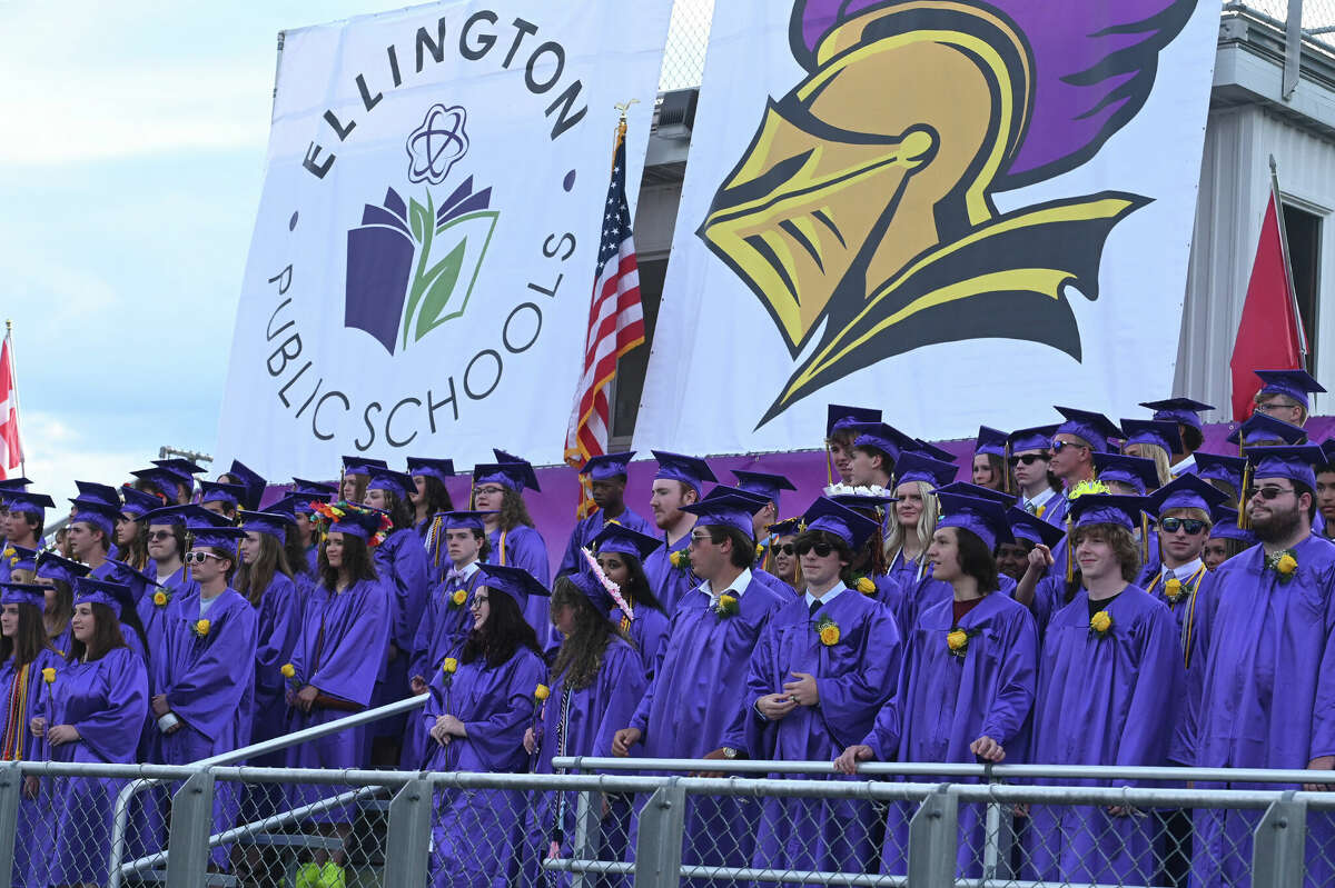 Ellington High School graduates celebrate their