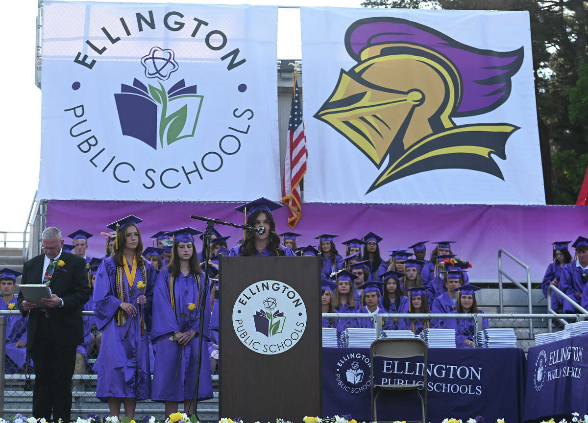 Ellington High School graduates celebrate their