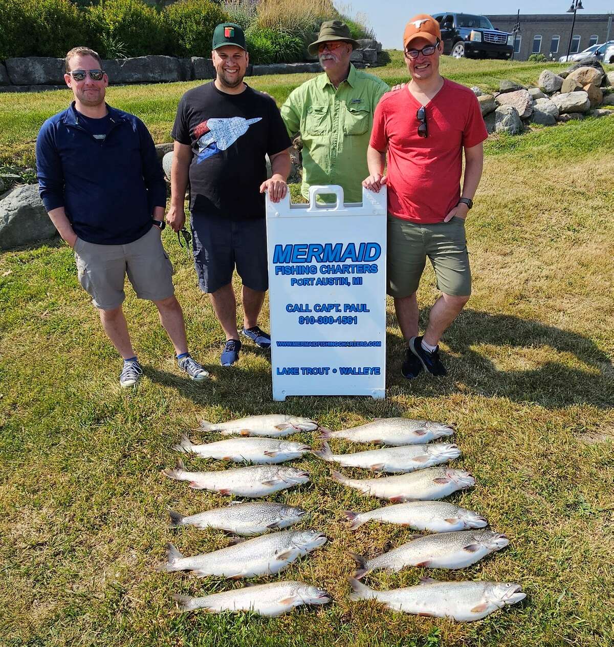 Tom Lounsbury and sons Jake, Joe and Josh catch many Lake Huron trout