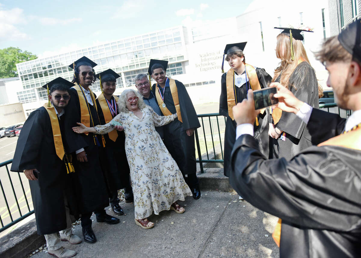 Photos from the Class of 2023 Commencement Ceremony at Academy of Information Technology & Engineering (AITE) in Stamford, Conn. Tuesday, June 13, 2023.