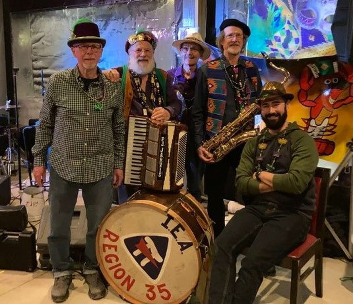 The Zydeco Crawdaddys take the stage Friday night at the City Park bandstand, 101 S. Buchanan St., Edwardsville.