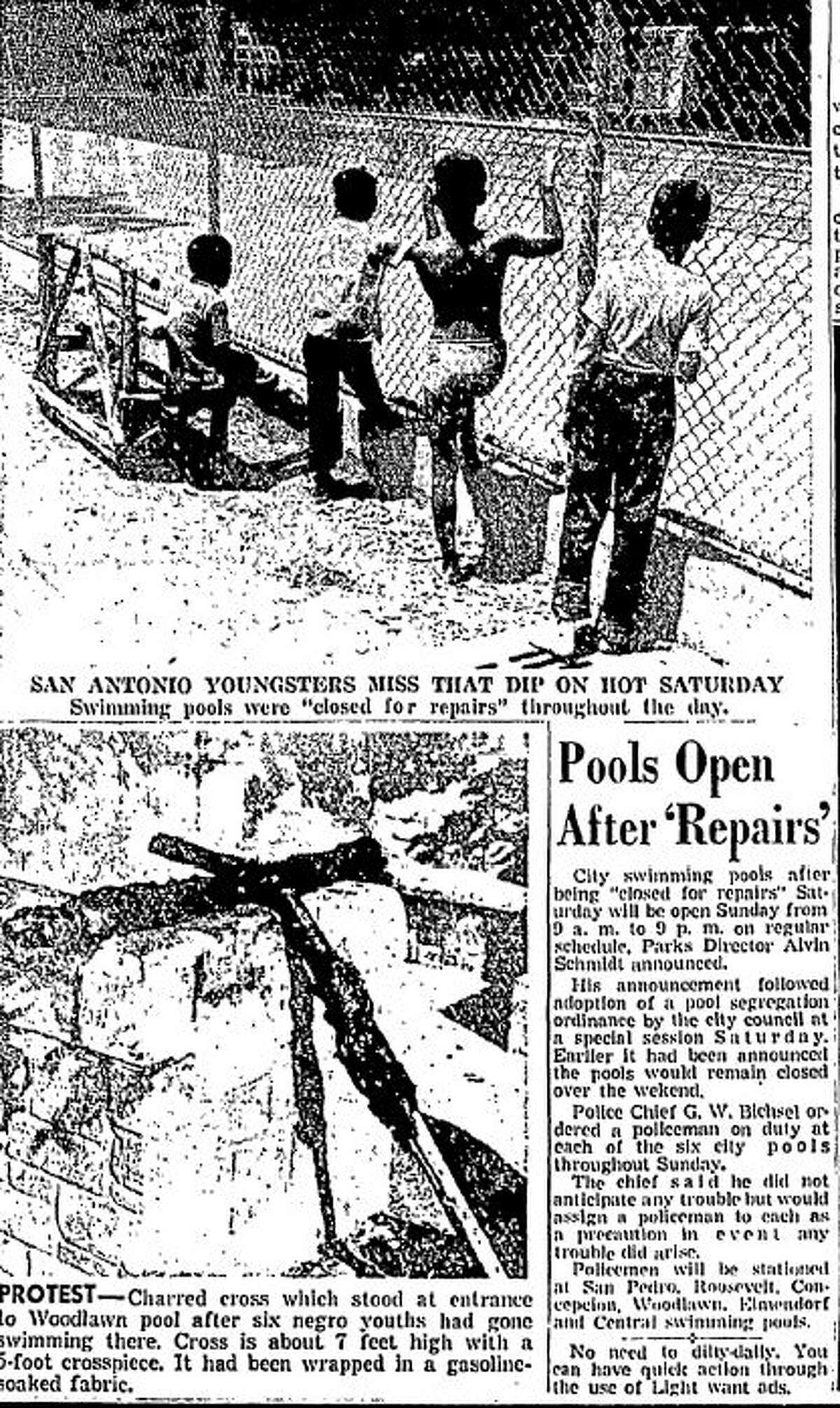 Black people banned from San Antonio pools on Juneteenth 1954