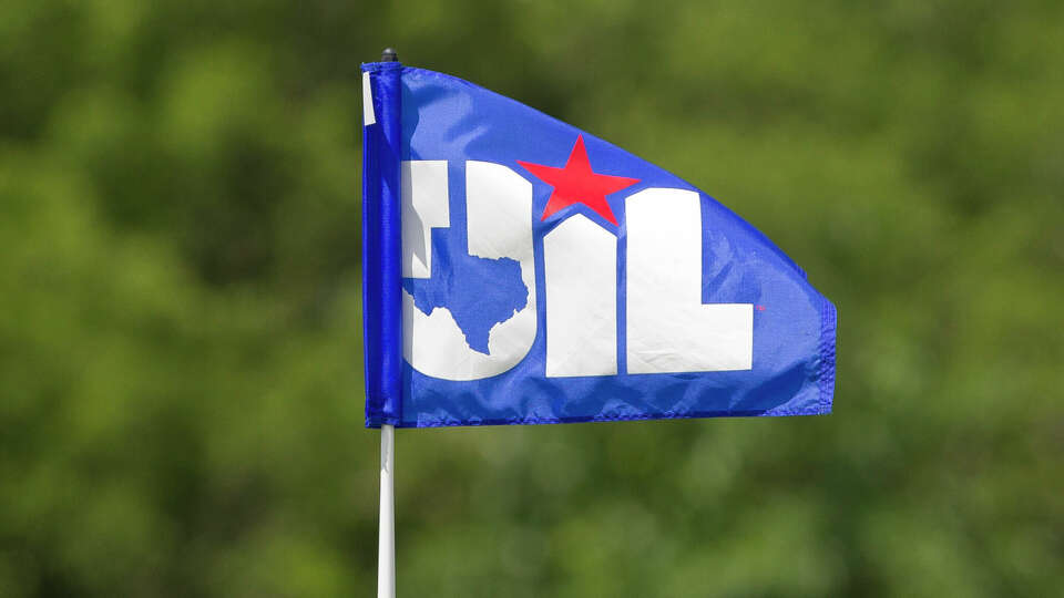 A UIL pin flag is seen on the second hole during the final round of the Class 5A UIL State Golf Championships at White Wing Golf Club, Tuesday, May 22, 2018, in Georgetown.