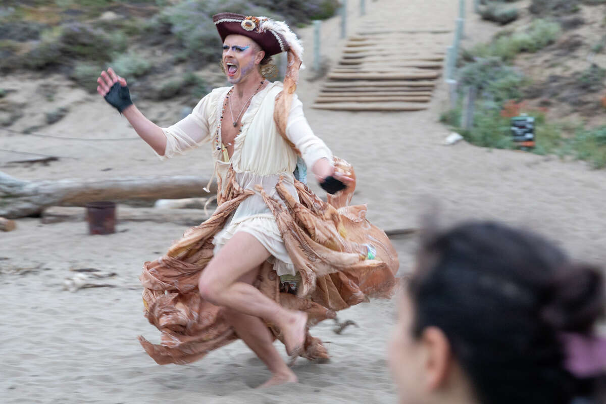 The heart of SF beats on at a sunset drag show on Baker Beach
