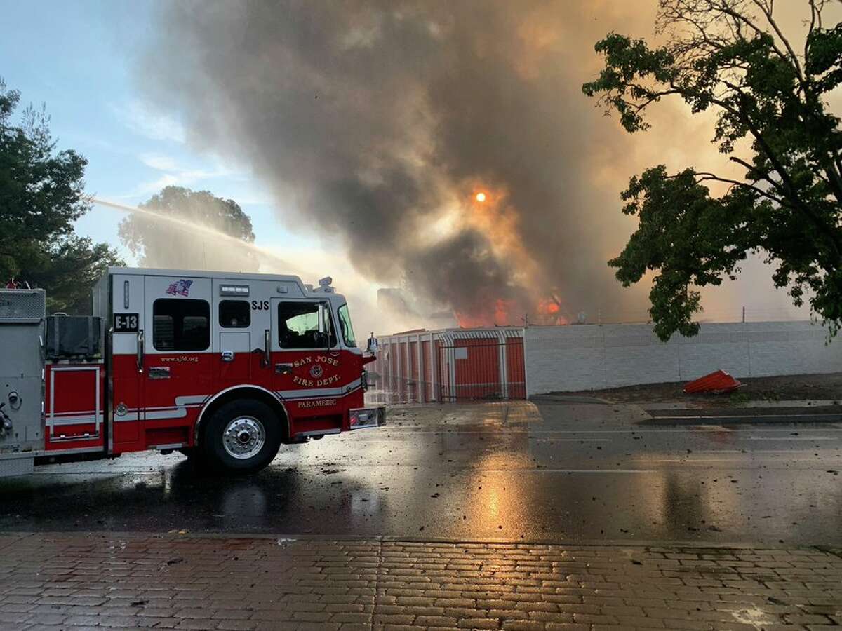 San Jose firefighters battle blaze after reports of explosions