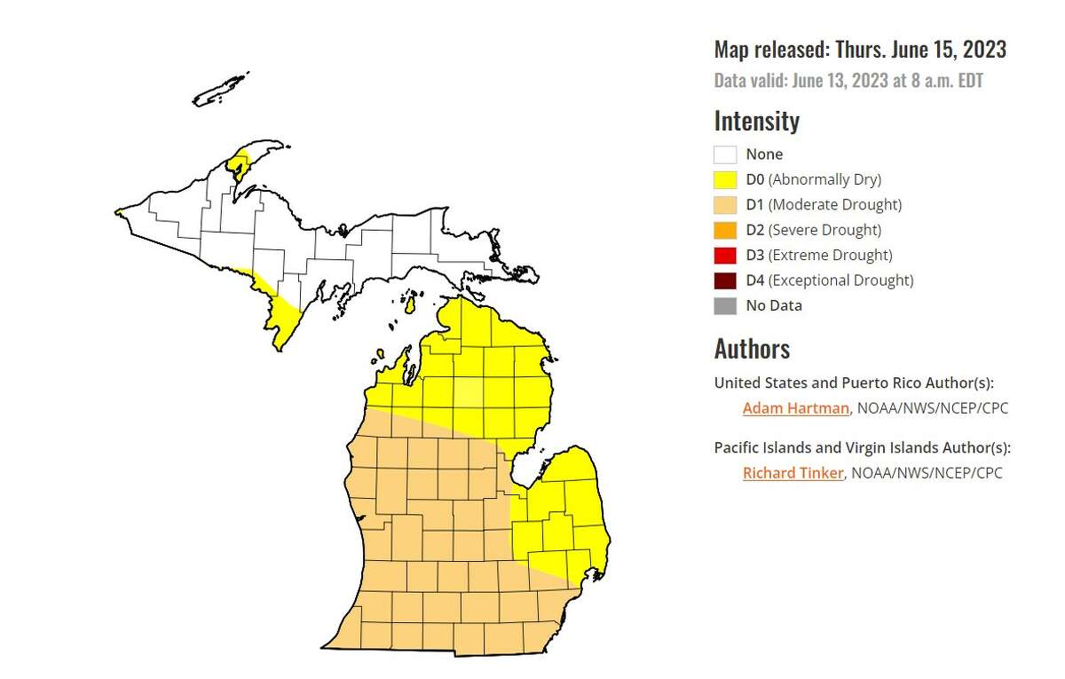 Michigan in moderate drought, dry conditions forecasted
