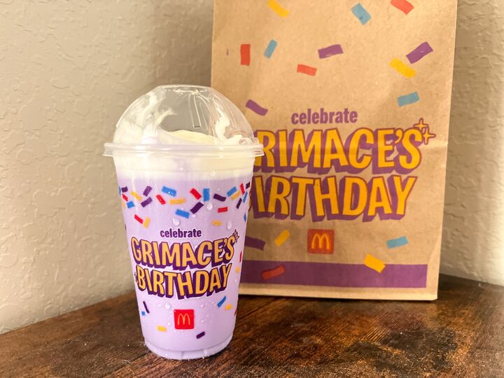 Original McDonalds Grimace Birthday Shake Cup - Medium - w/ Lid - TikTok  Viral