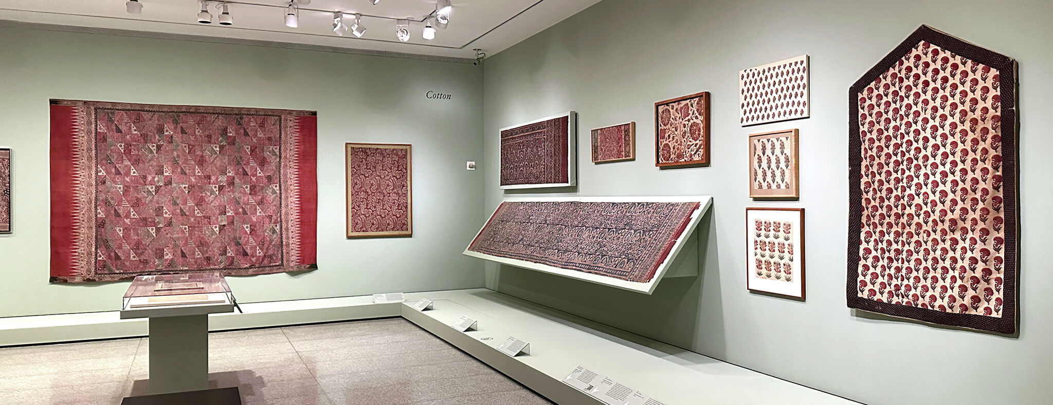 Houston Museum of Fine Art's Millennium Gallery featuring fabrics