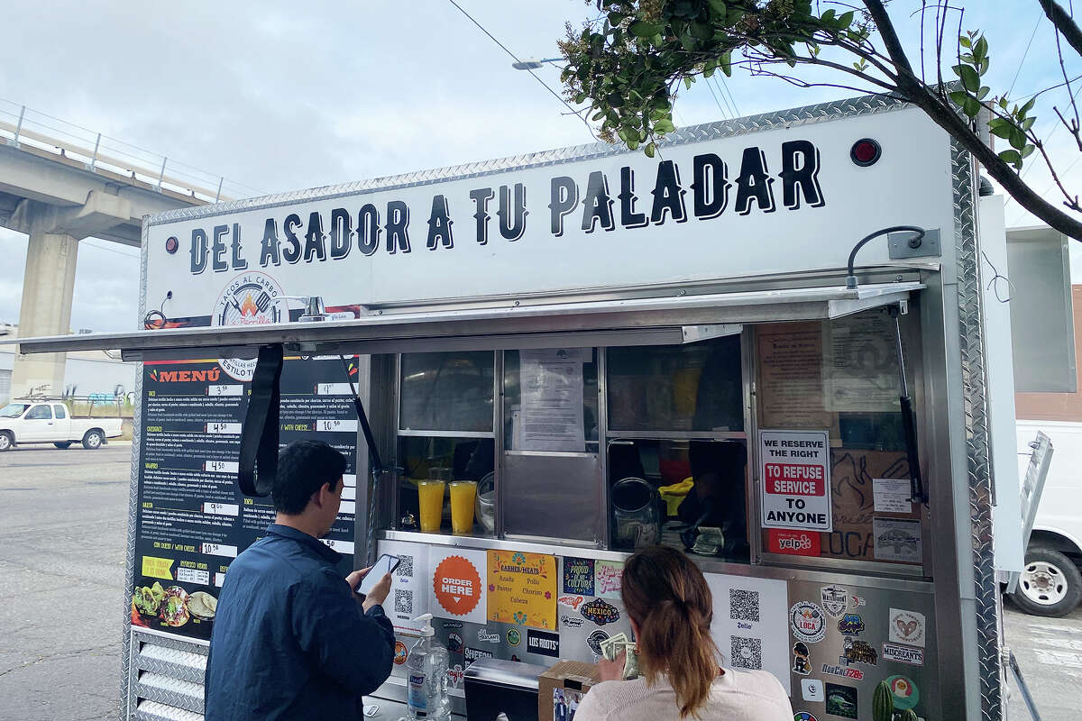 The ordering station at La Parilla Loca in Oakland.