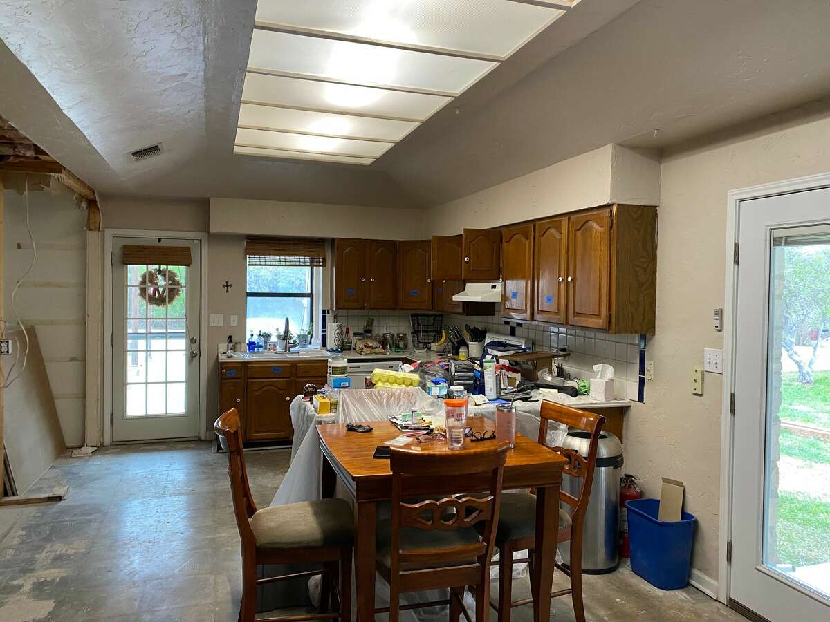 Prior to the renovation, the fluorescent ceiling lighting cast a pall over everything and everyone.