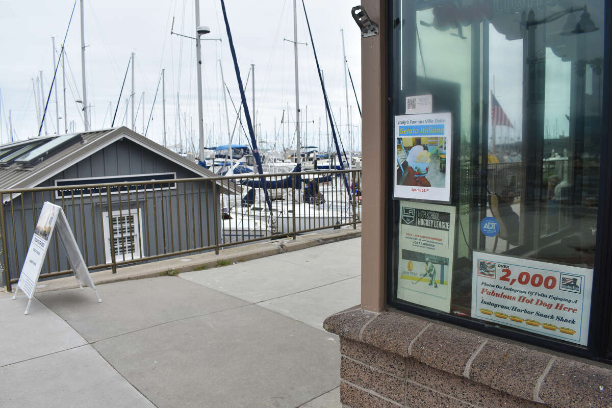 The view from the southern corner of Harbor Snack Shack in Santa Barbara, Calif., on May 31, 2023. 