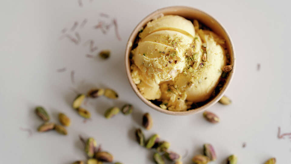 Pistachio ice cream from Craft Creamery.