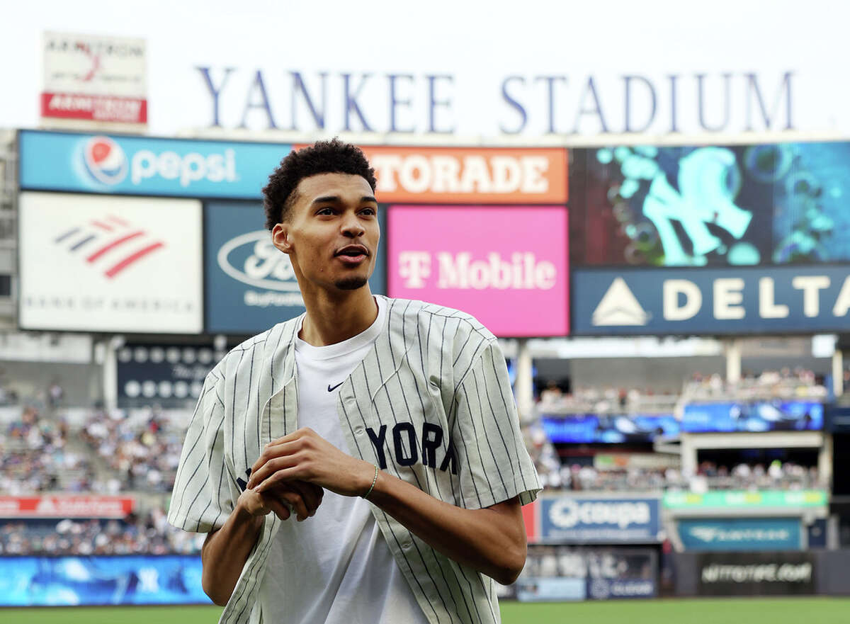 Likely Number 1 Pick in NBA Draft Victor Wembanyama Hangs Out at Yankee  Stadium on Tuesday - Fastball