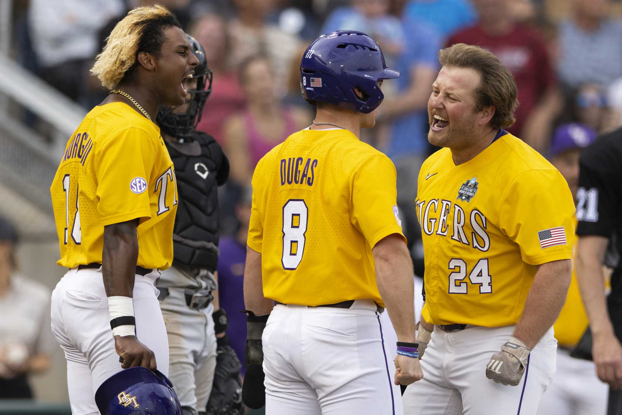 College World Series LSU beats No. 1 Wake Forest to stay alive