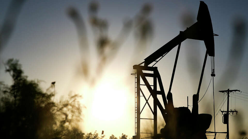 An oil pumpjack outside of Odessa, Texas on Sunday, April 26, 2020.