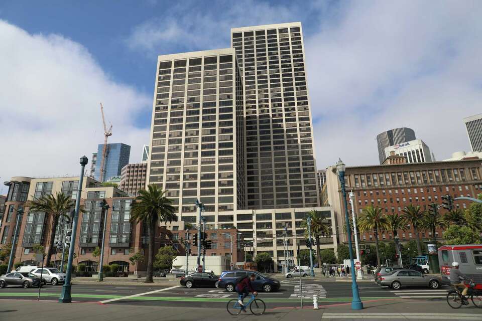 One Market Plaza office towers in downtown San Francisco