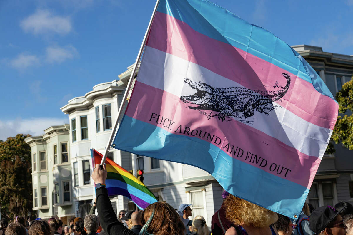 Participants march in the San Francisco Trans March on Friday, June 23.