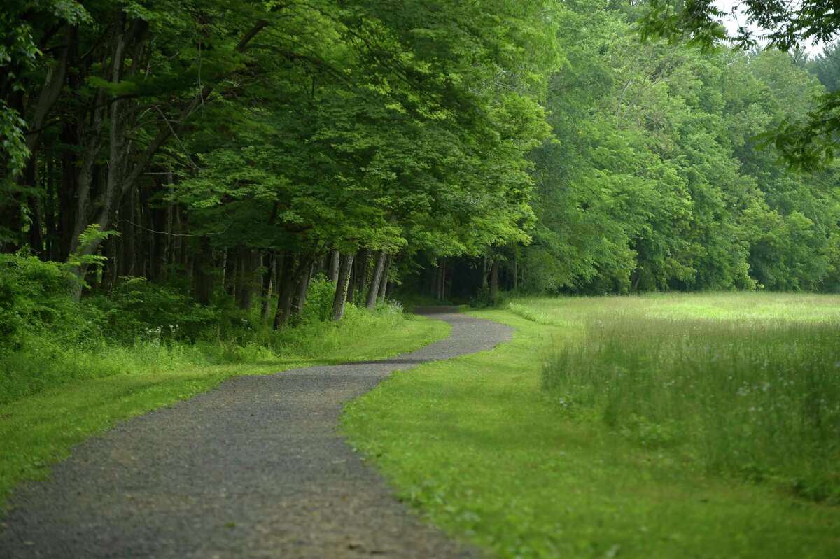 A section of the New Milford River Trail. Officials want to connect the New Milford River Trail to the Still River Greenway, in Brookfield. The trail; currently extends for five miles from the Boardman Road entrance to Gaylordsville. It runs on a crushed, gravel surface through Sega Meadows Park, where it joins the unpaved and lightly trafficked River Road, and continues to the center of Gaylordsville at Route 7. Monday, June 26, 2023, New Milford, Conn.