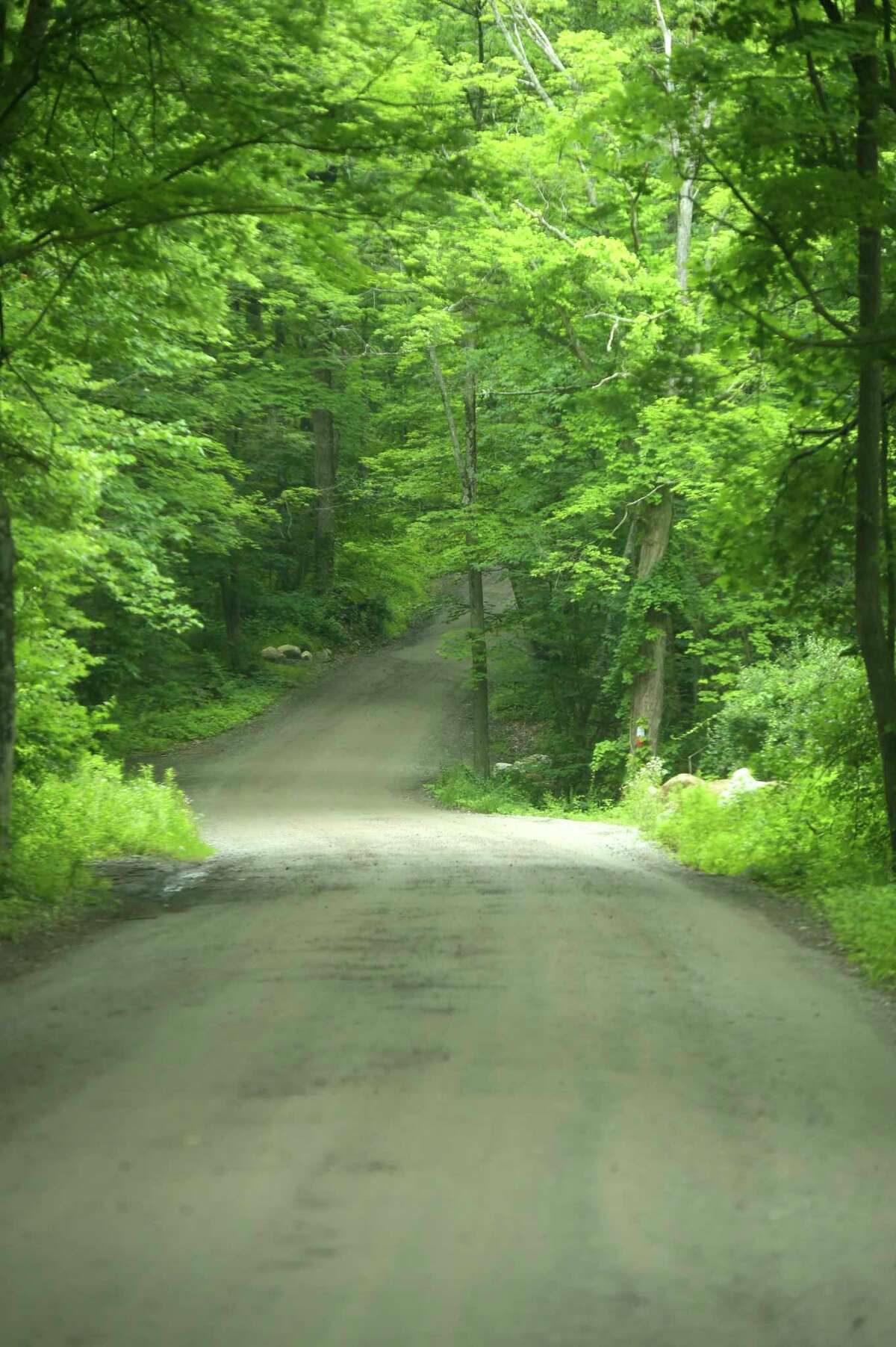 A River Road section of the New Milford River Trail. Officials want to connect the New Milford River Trail to the Still River Greenway, in Brookfield. The trail; currently extends for five miles from the Boardman Road entrance to Gaylordsville. It runs on a crushed, gravel surface through Sega Meadows Park, where it joins the unpaved and lightly trafficked River Road, and continues to the center of Gaylordsville at Route 7. Monday, June 26, 2023, New Milford, Conn.