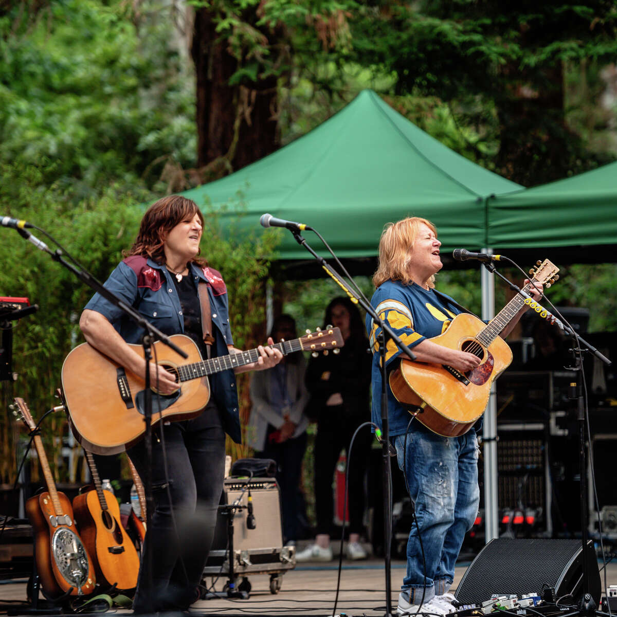 Amy Ray and Emily Saliers of the Indigo Girls perform at the Stern Grove Festival in San Francisco on Sunday, June 25th.