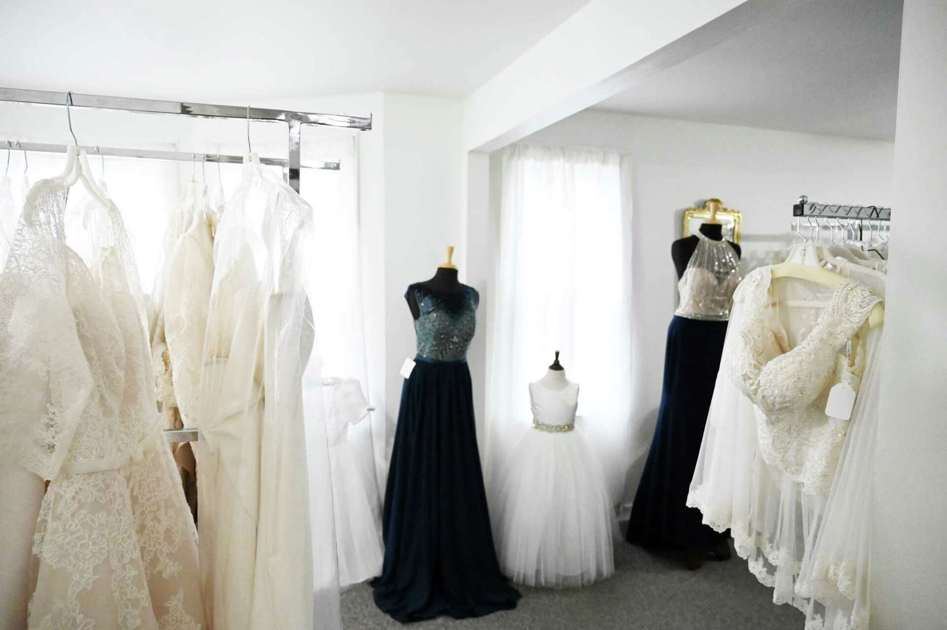 navy blue dress for baby girl Bride Wore 2 Vintage Wedding Dresses That She Thrifted for $150 main image 0