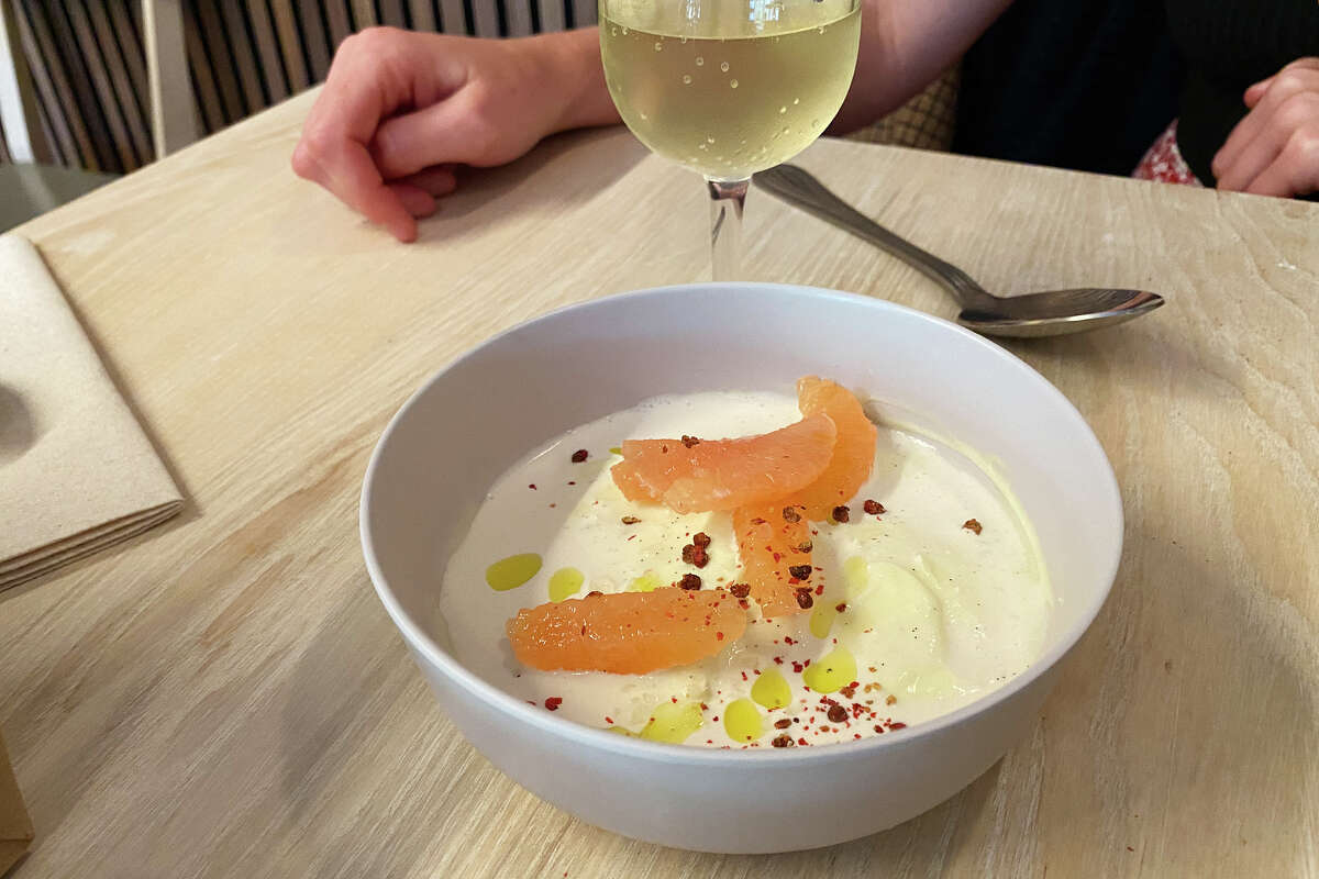 For dessert, Pasta Supply Co. offers two panna cotta options, with one featuring grapefruit slices and pink peppercorns.