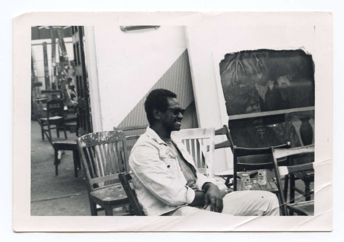 Mike Henderson at the Skowhegan School of Painting & Sculpture in Madison, Maine, in 1968. He received a summer scholarship to attend the artists residency.