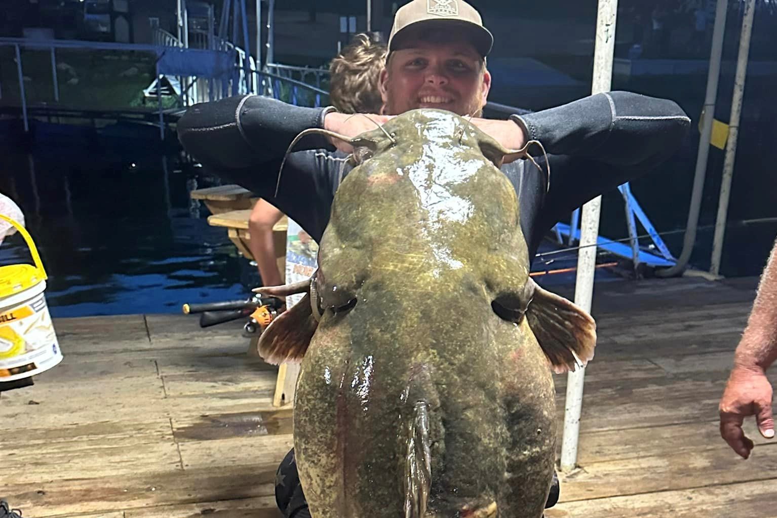 Two anglers may have noodled a record catfish in Texas lake