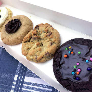 A selection of cookies from Crumbl Cookies