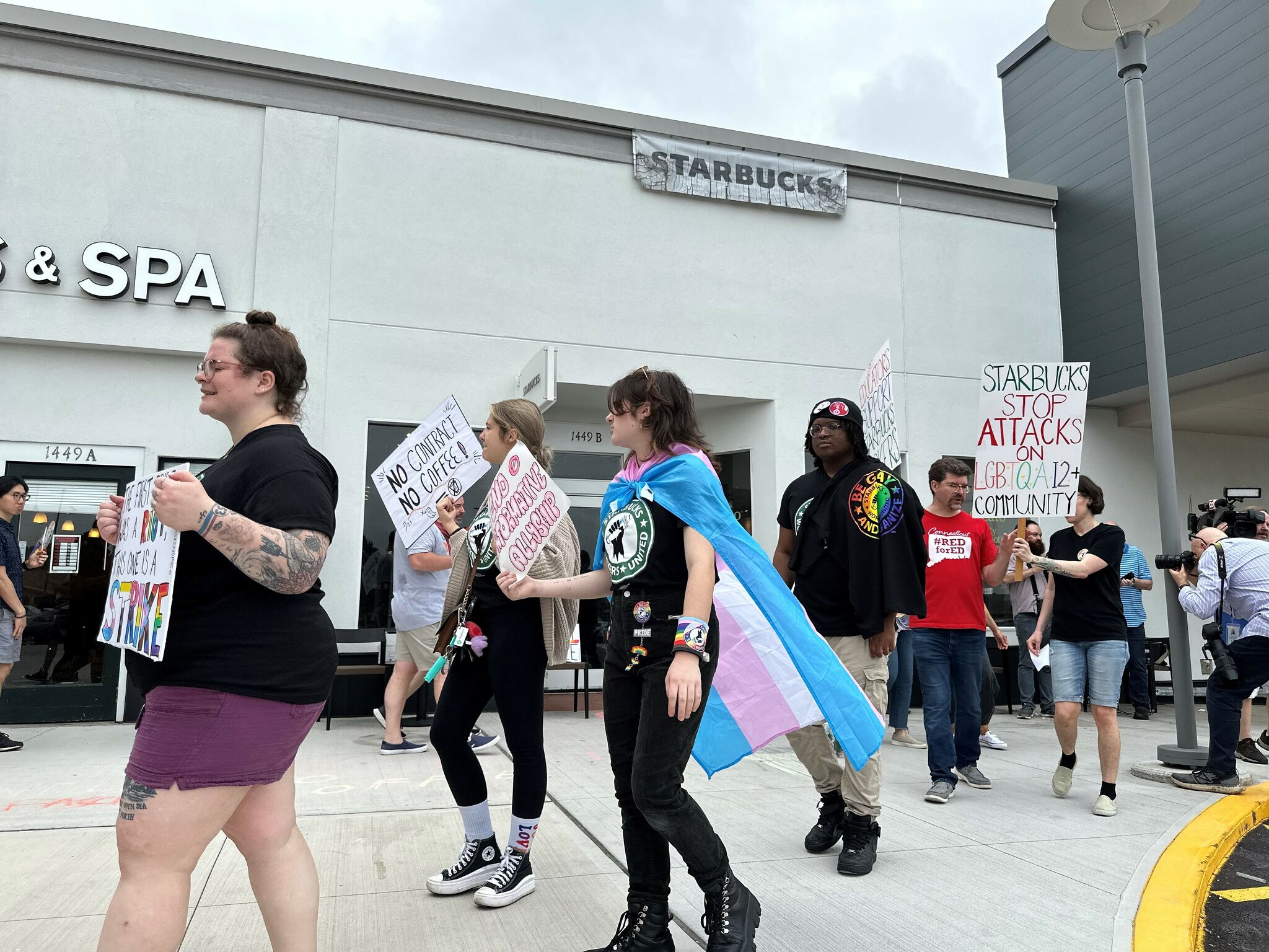 west-hartford-starbucks-workers-strike-over-pride-month-decorations