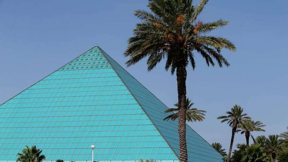 The aquarium pyramid at Moody Gardens, Thursday, July 16, 2020, in Galveston.