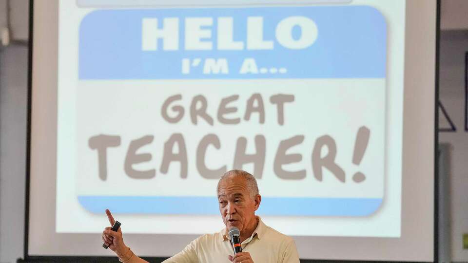 HISD Superintendent Mike Miles speaks to parents and members of the community during the second HISD community meeting at M.C. Williams Middle School on Thursday, June 29, 2023 in Houston.