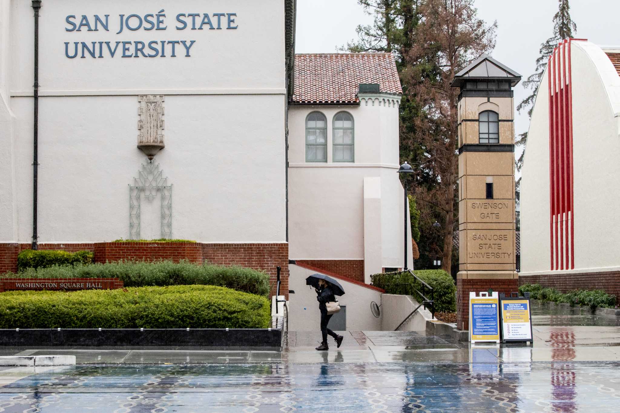 San Diego State University goes to virtual instruction today, citing storm  safety concerns