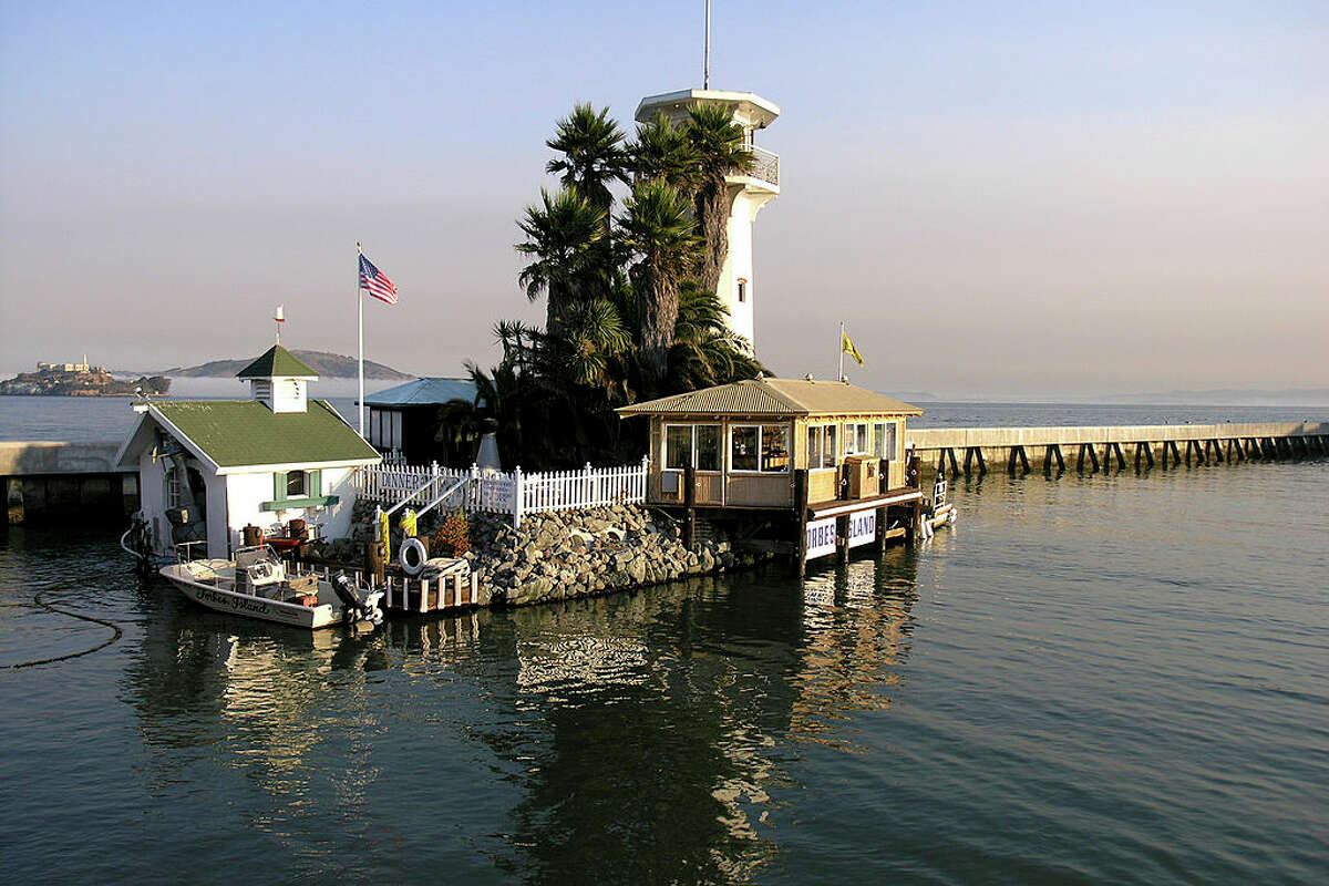 Forbes Island served as a restaurant off Pier 39 in San Francisco from 1999 to 2017.