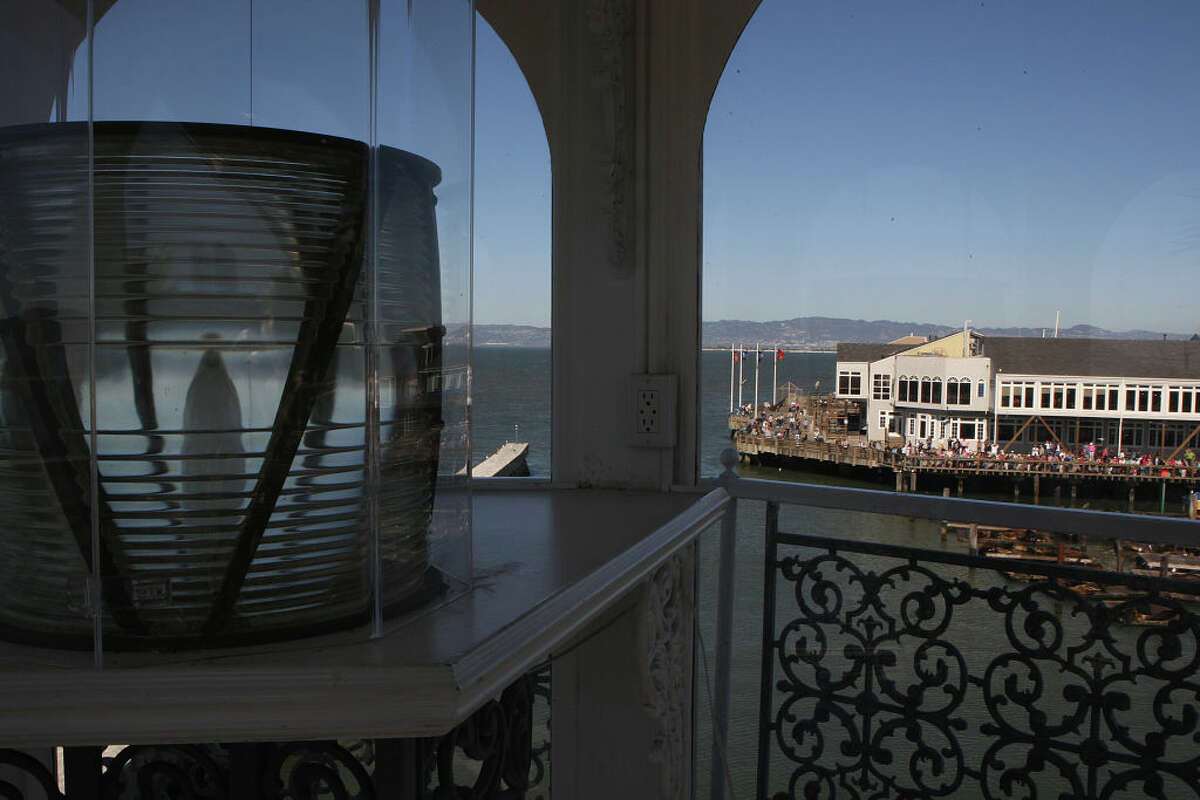 A view of Pier 39 seen from the lighthouse at Forbes Island in San Francisco on Thursday, Sept. 5, 2013.