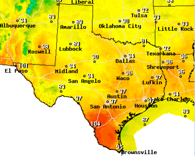 Houston weather: Another hot day, with rain moving inland