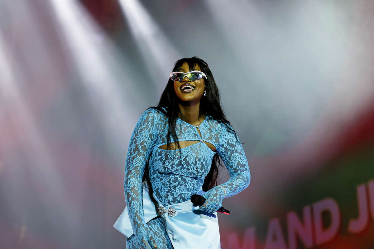 Tems performs on stage during Global Citizen Festival 2022: Accra on September 24, 2022 in Accra, Ghana