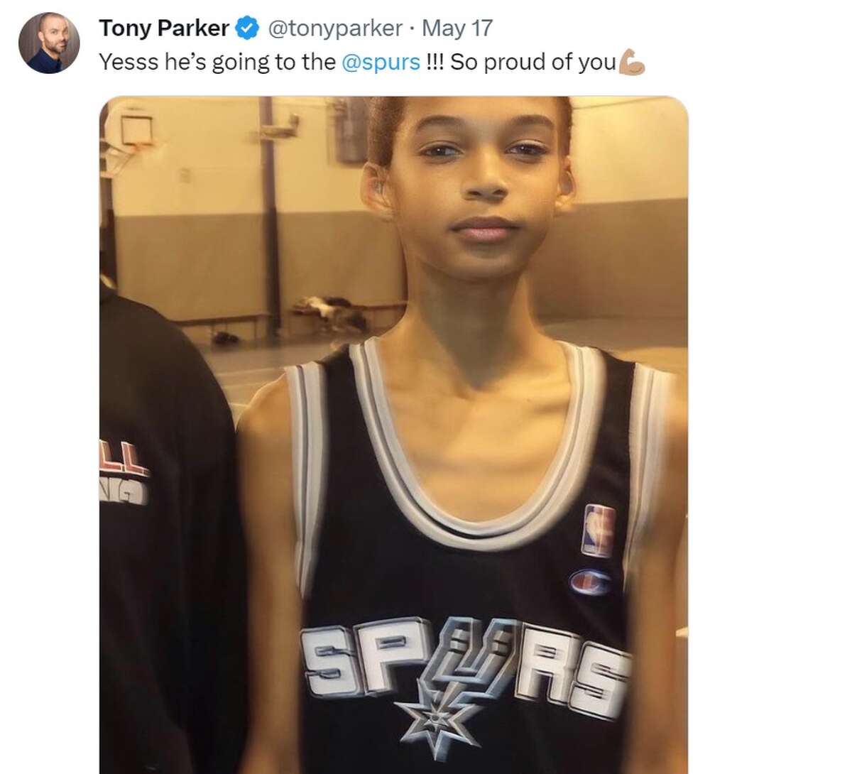 Tony Parker Shared Photo of Young Victor Wembanyama in Spurs