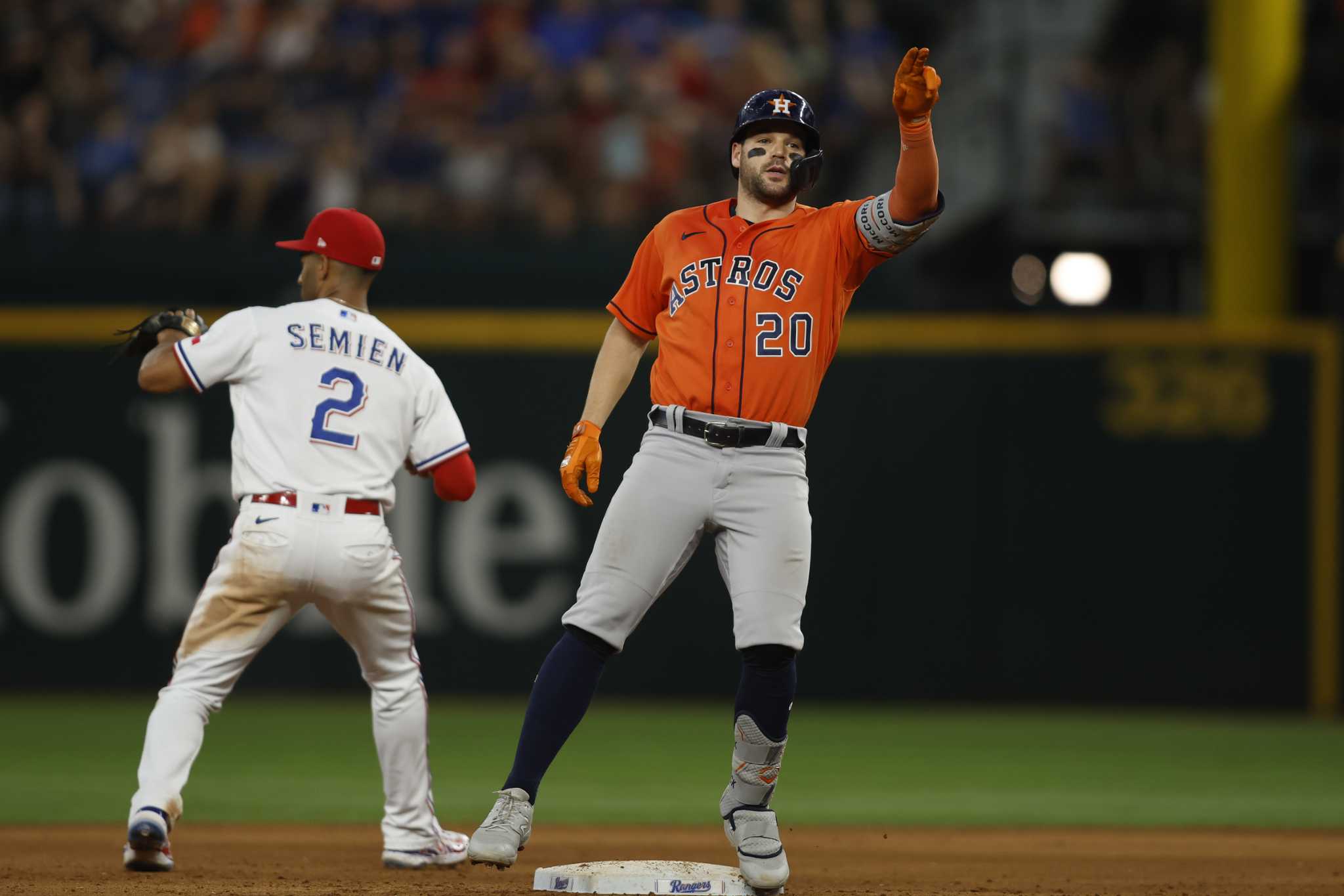 Social media reacts to the Texas Rangers game 1 win over the Houston Astros  in the ALCS
