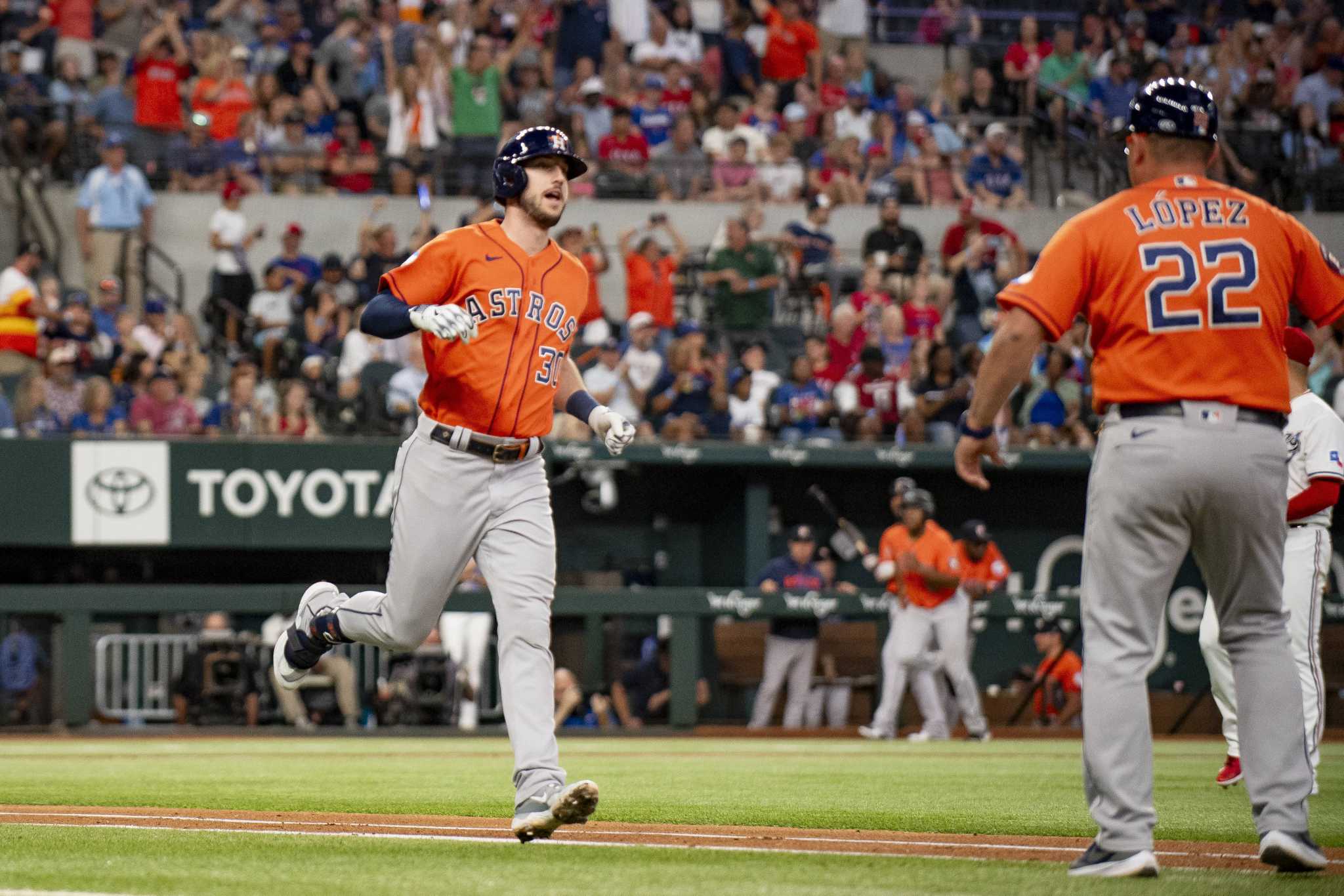 Lone Star Shootout: Astros rally for 12-11 win to take series over Rangers  after blowing 8-run lead