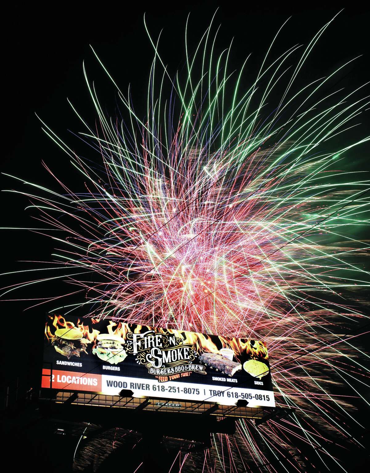 Fireworks light up the Riverbend