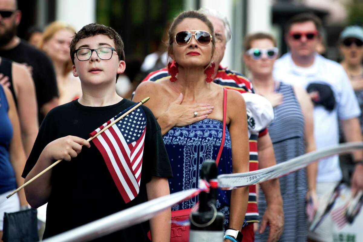 Red, white and blue are on display at Woodlands Fourth of July parade