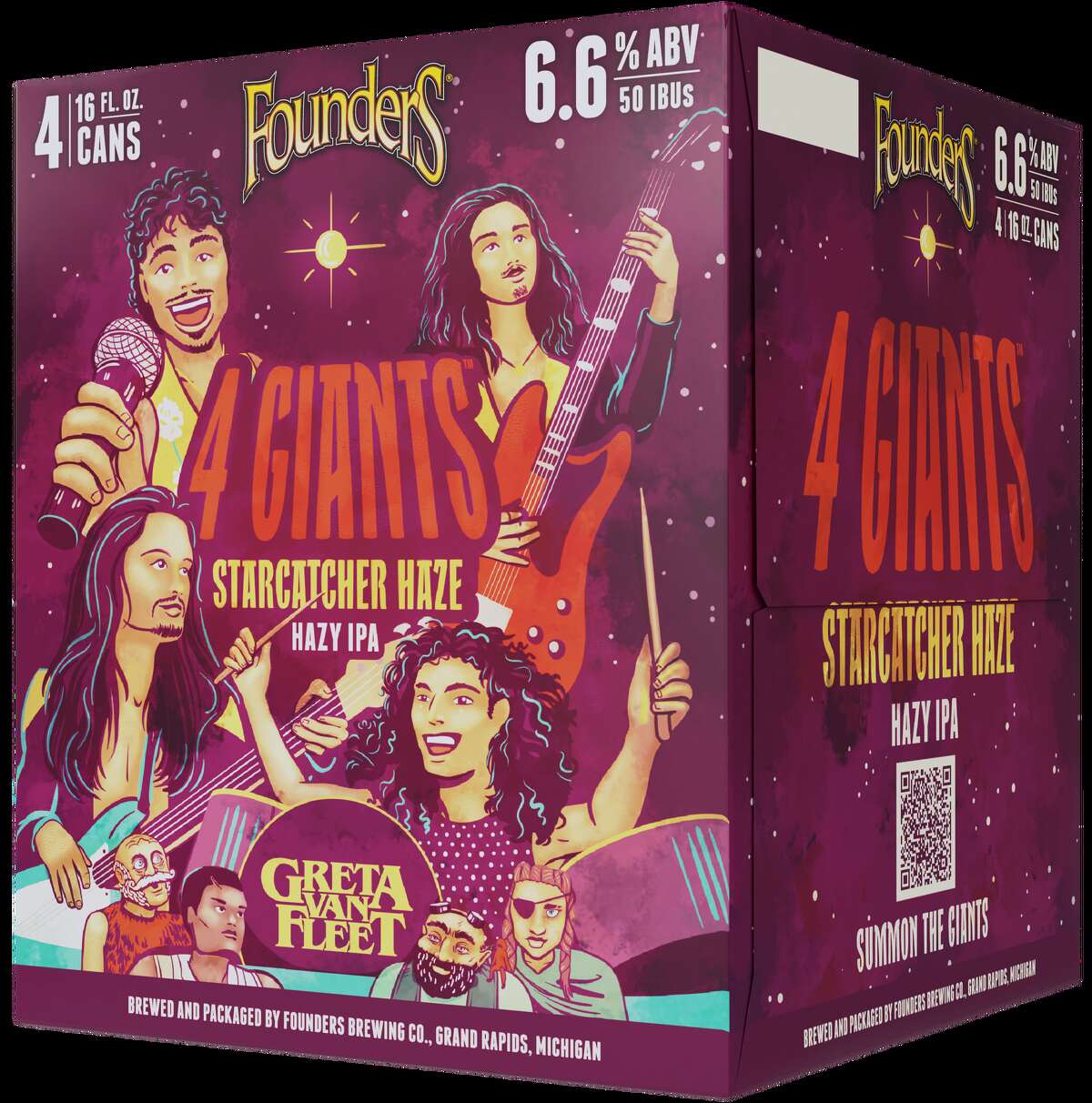 Greta Van Fleet has joined forces with Founders Brewing Company to produce a limited edition beer, 4 Giants Starcatcher Haze IPA, available July 21.