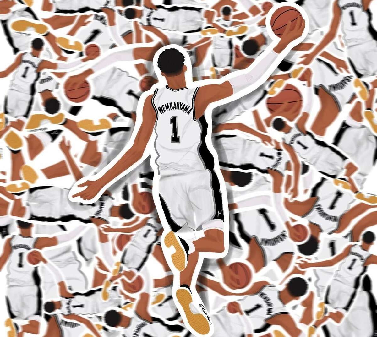 basketball number 1 Sticker for Sale by Xhere