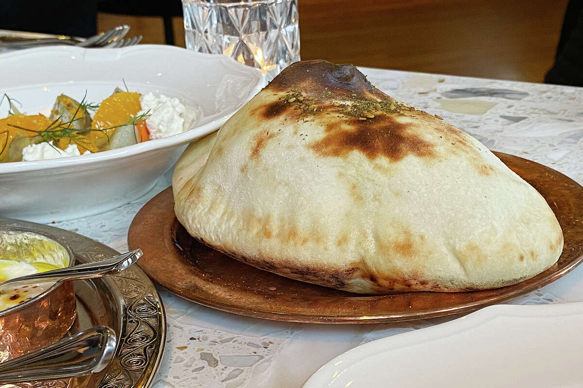 The "chubby" pita at Dalida in San Francisco.