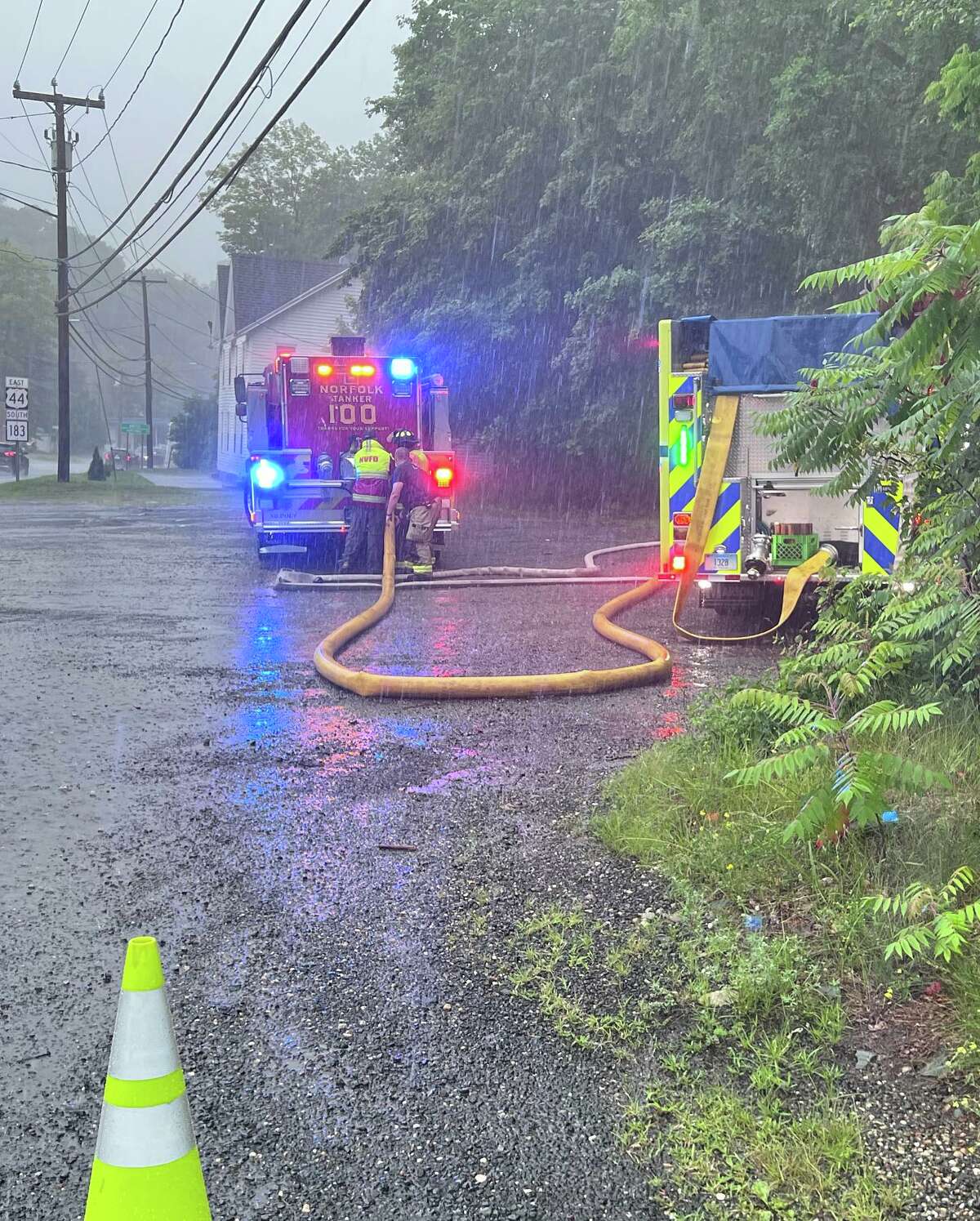 Chief Lightning starts home fire on Danbury Quarter Road in Winsted