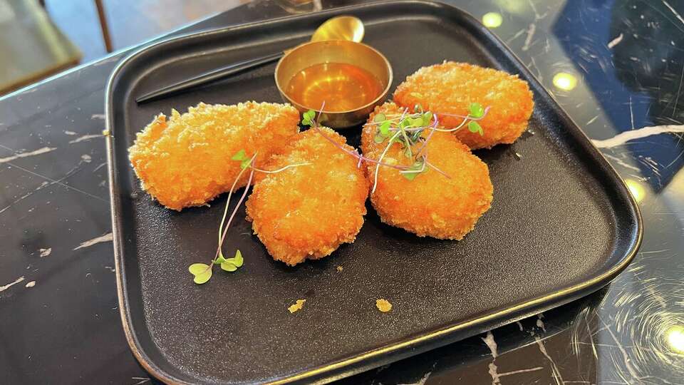 Shrimp cakes, or tod mun goong, from Four Region Thai in Spring.