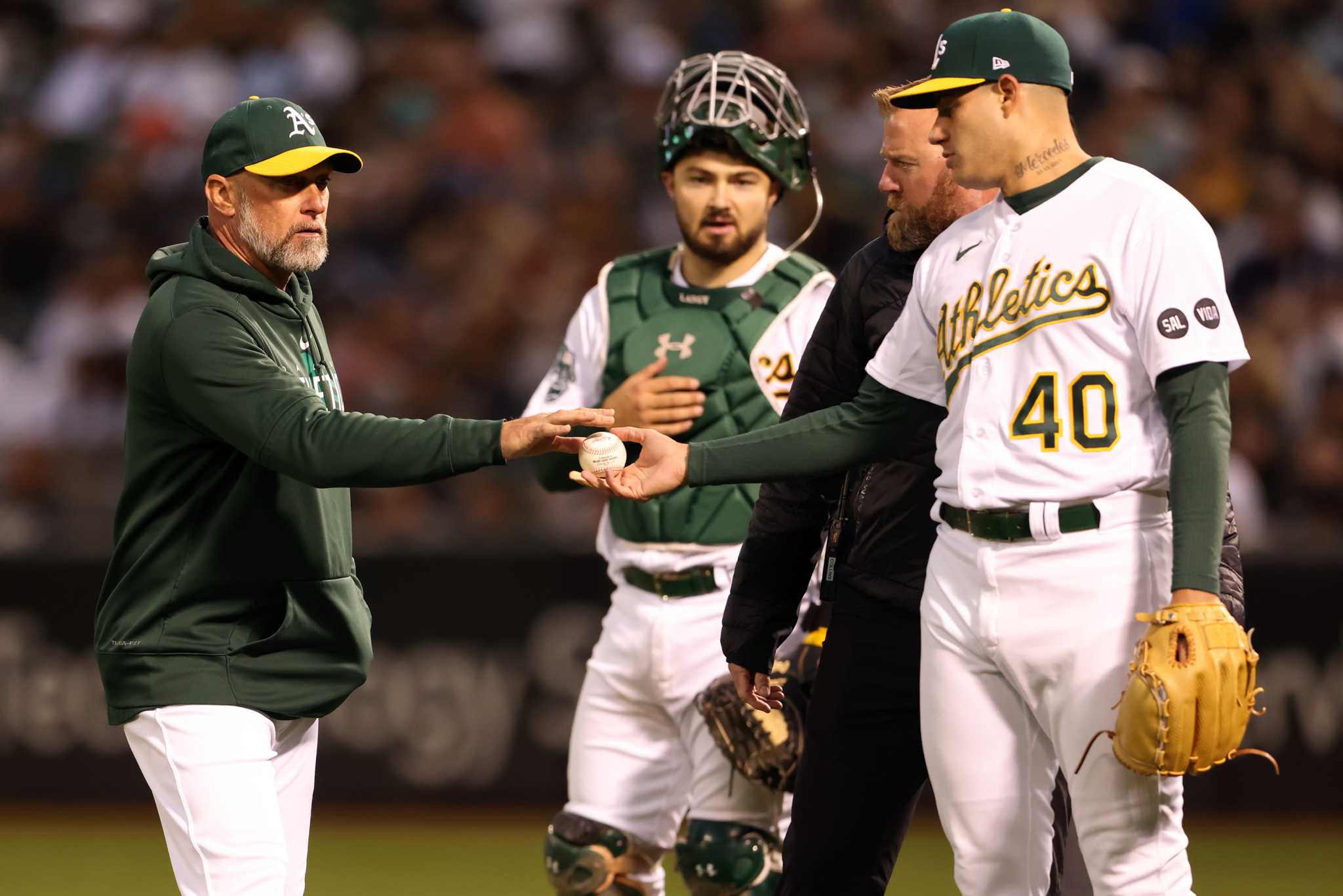 A's goals: avoid loss infamy, pitch better, let the prospects play