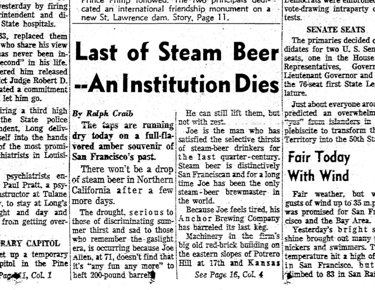 Anchor Steam was the ultimate San Francisco comeback story