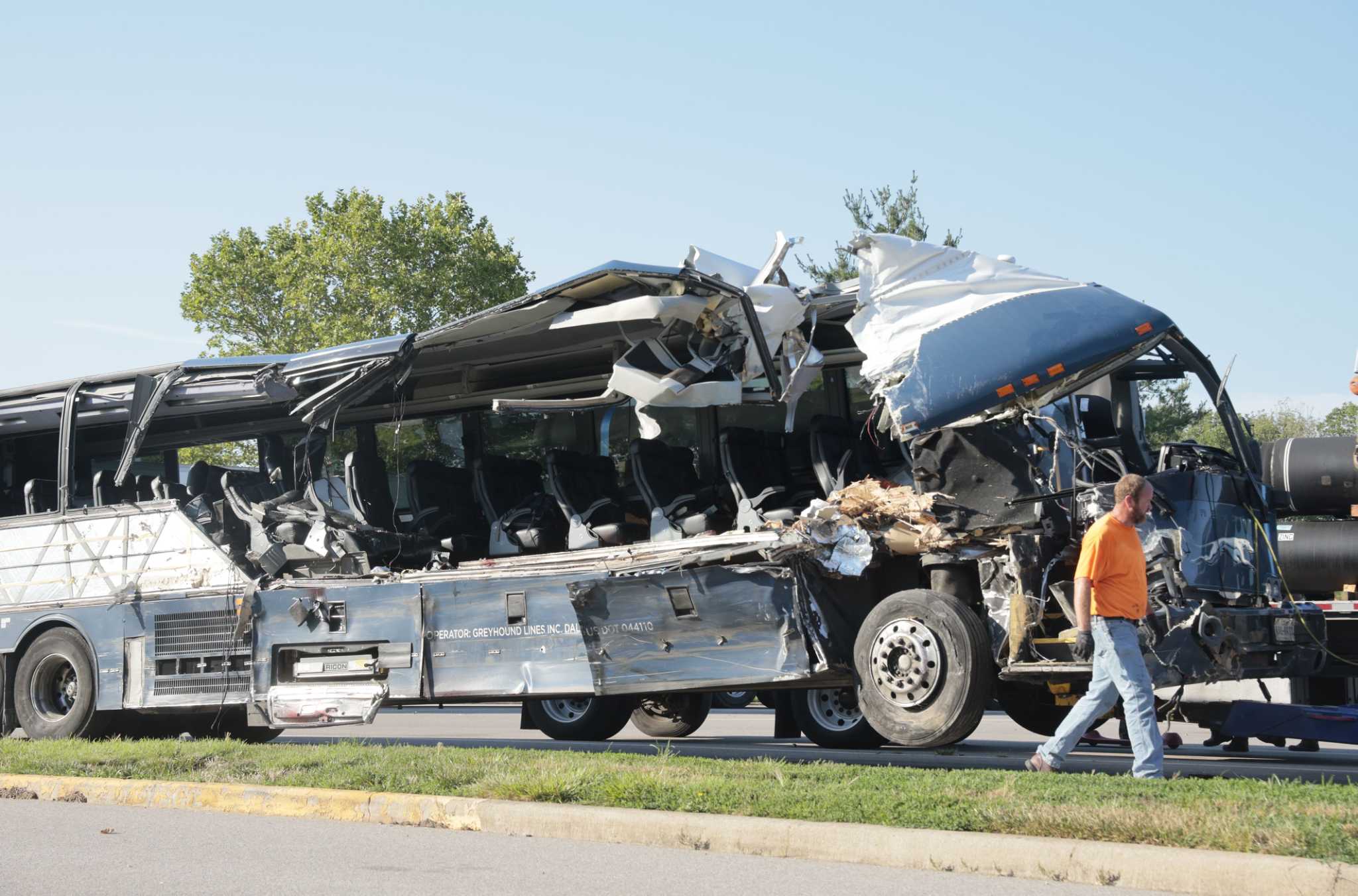 3 dead after Greyhound bus crashes on Interstate 70 near Highland